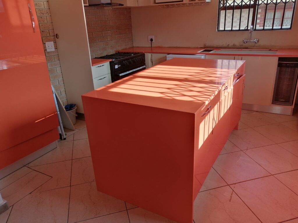orange countertop