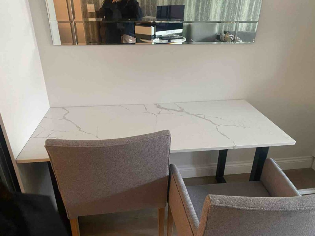calacatta slim enduro quartz dining table 2